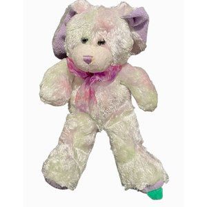 Bunny Rabbit Plush Stuffed Animal Purple Pink EASTER SPRING Colors Carrot Foot